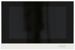 Innenstation Video Hager mit Türöffnerautomatik weiss