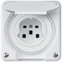 UP-Steckdose robusto Typ 25 weiss für Kombination