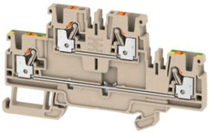 Borne multi-étage Weidmüller A2C PUSH IN 2.5mm² 2 étages beige
