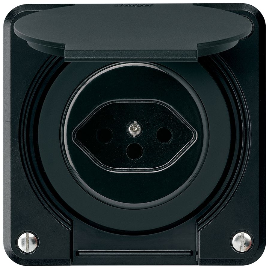 UP-Steckdose robusto Typ 13 schwarz für Kombination