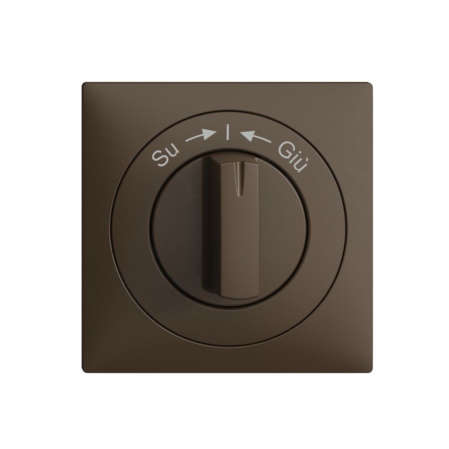 Frontset EDIZIOdue Su->I<-Giù coffee 60×60mm für Schwenktaster