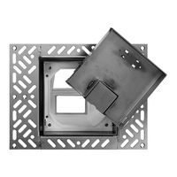 Bodendose FH für 3×FLF 130×130mm bündig, Einlg-D. Cr geschl.