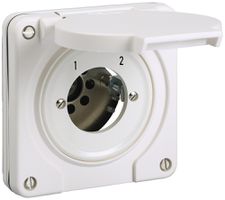 UP-Umschalter galv.Kontakte ohne Zylinder NEVO 1P, IP55, 1-2, Abz.11-1, weiss