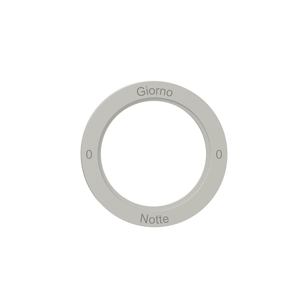 Disque indicateur NEVO, p.interrupteur rotatif, 0-Giorno-0-Notte, gris clair