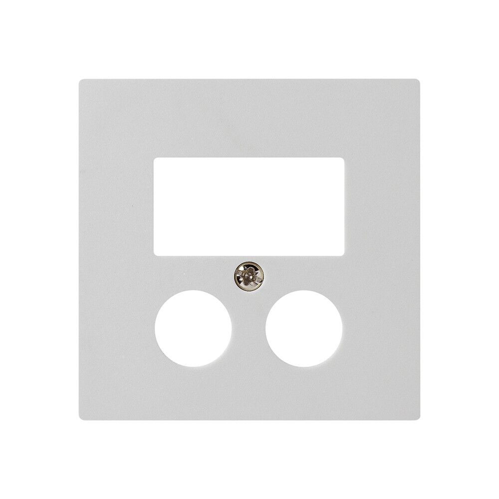Placca frontale 2×Koax+2×RJ45 kallysto HomeWay grigio chiaro