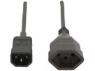 Apparatekabel MAX HAURI C14/T13 Td 3×1mm² 2m schwarz