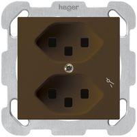 Presa INC Hager kallysto 2×T23 1×S B marrone
