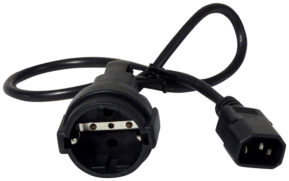 Kabel 10A 230V 1 Ader Schutzkontaktstecker (Typ F) Gerätestecker 0.6m sz