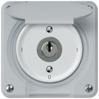 Interruttore a chiave robusto interruttore 2×1 polo 16A 250V 86×86mm grigio
