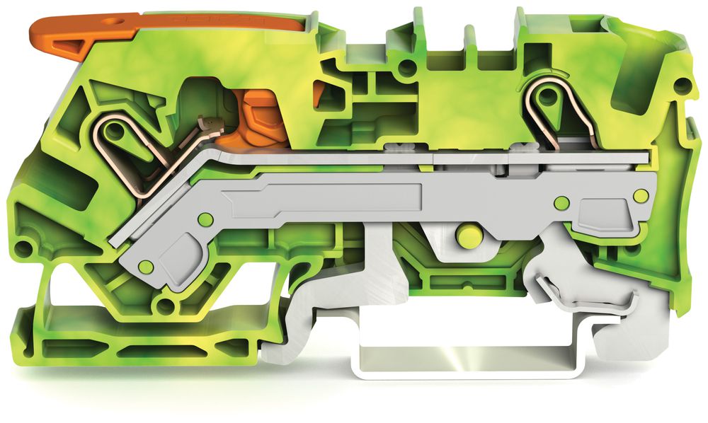 Borne de protection WAGO TOPJOB-S 6mm² 2L vert/jaune série 2106