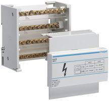 Messingschienenverteiler Hager 80A 4P 1.5…16mm² 88×86×44mm