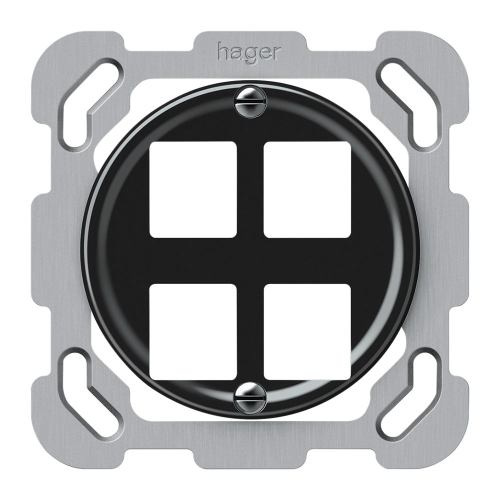 Kit di montaggio INC origin diritto 4×HMS 77×77mm nero