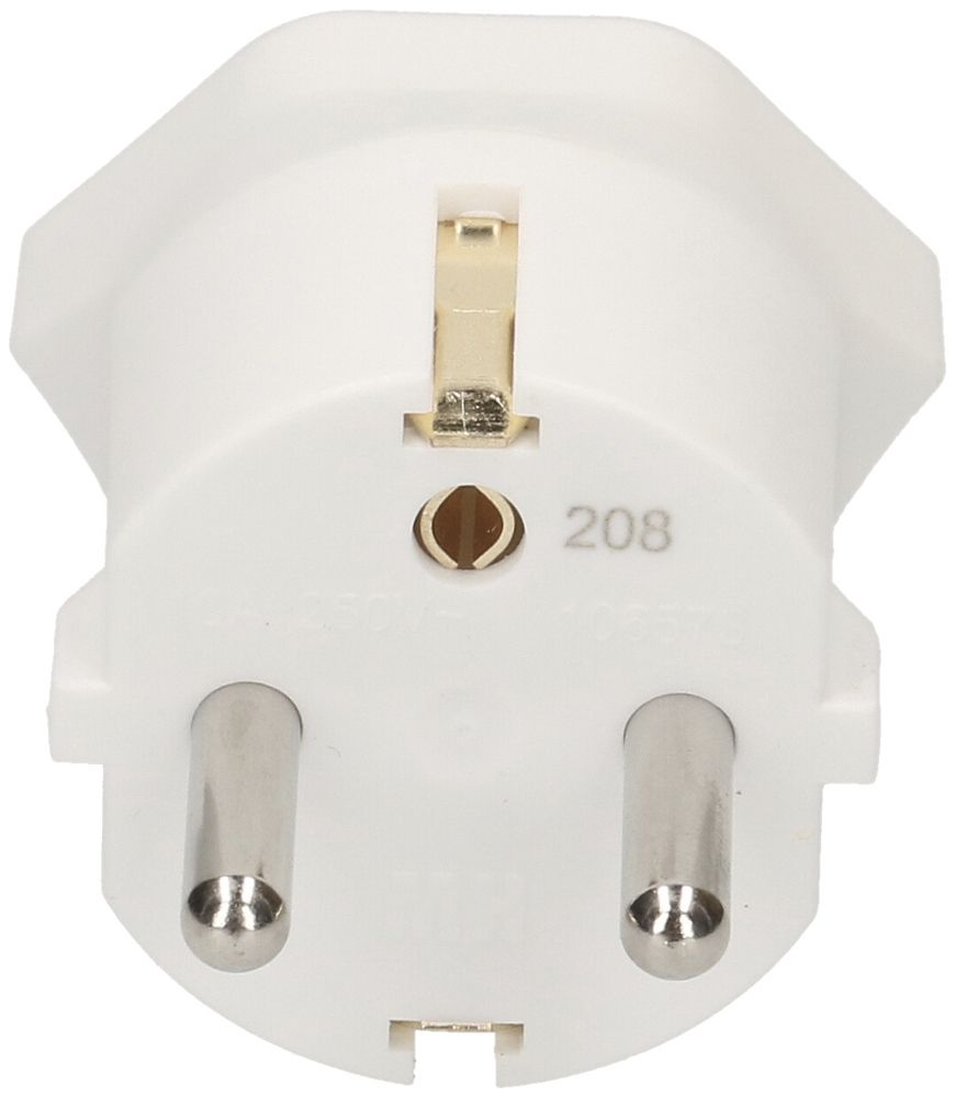 Fixadapter MAX HAURI Shuko/T13 3L 250V 10A 2300W weiss