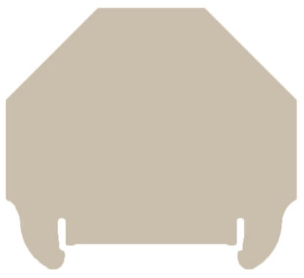 Abschlussplatte Weidmüller WAP 2.5-10/0.5mm 54.5×0.35mm beige