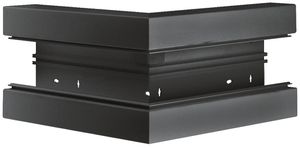 Angle extérieur Hager BR 65×170mm couvercle 80mm noir