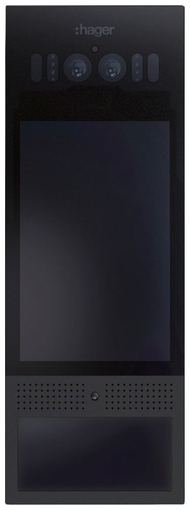 Aussenstation Video Hager Touchdisplay IP GE + RFID + PIN 24VDC schwarz
