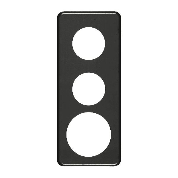 Abdeckplatte 3×1 2×43+58mm schwarz