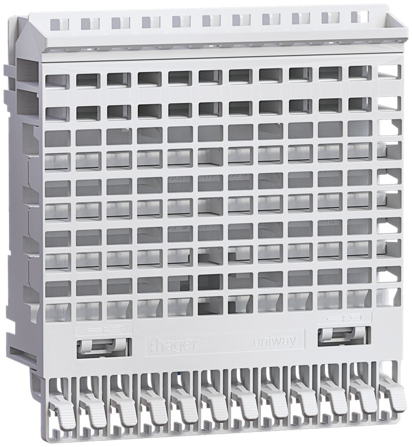 Zoccolo a innesto Hager uniway 160A 108mm 12 posti per barre 15×3mm 6 pezzi