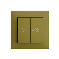 Kit frontale EDIZIOdue olive 60×60mm bottone doppio