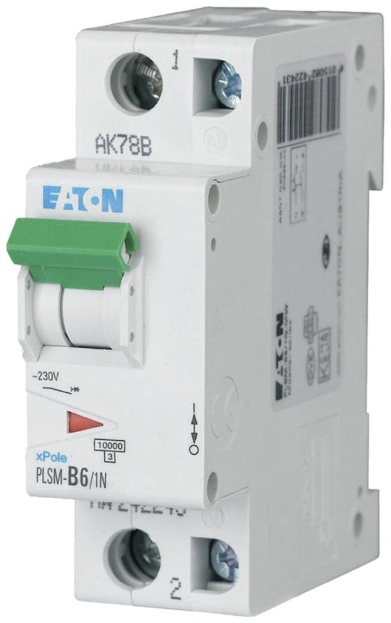 Disgiuntore Eaton PLSM-C6/1N-MW 2P 230V C 6A 10kA 1.5UM
