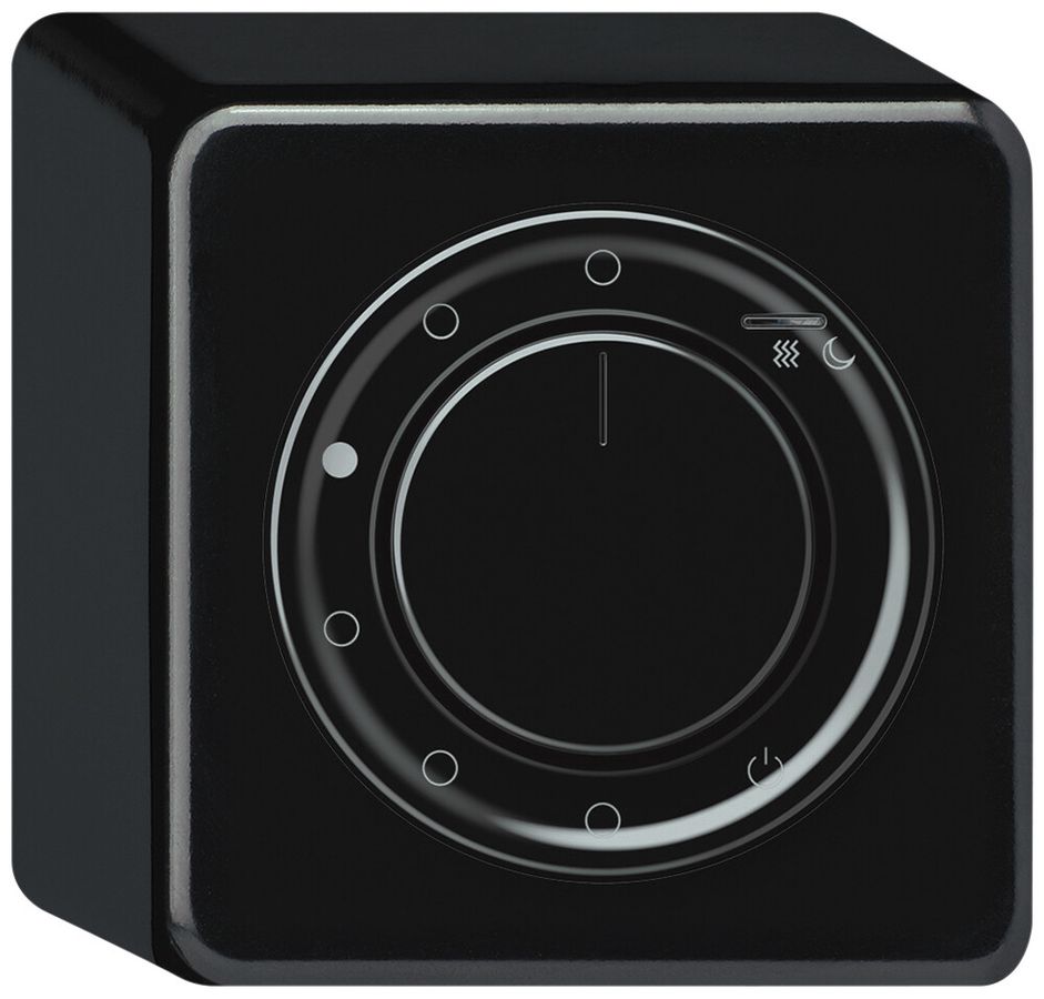 Termostato ambiente AP origin acceso/spento 230VAC 16A 88×88mm nero