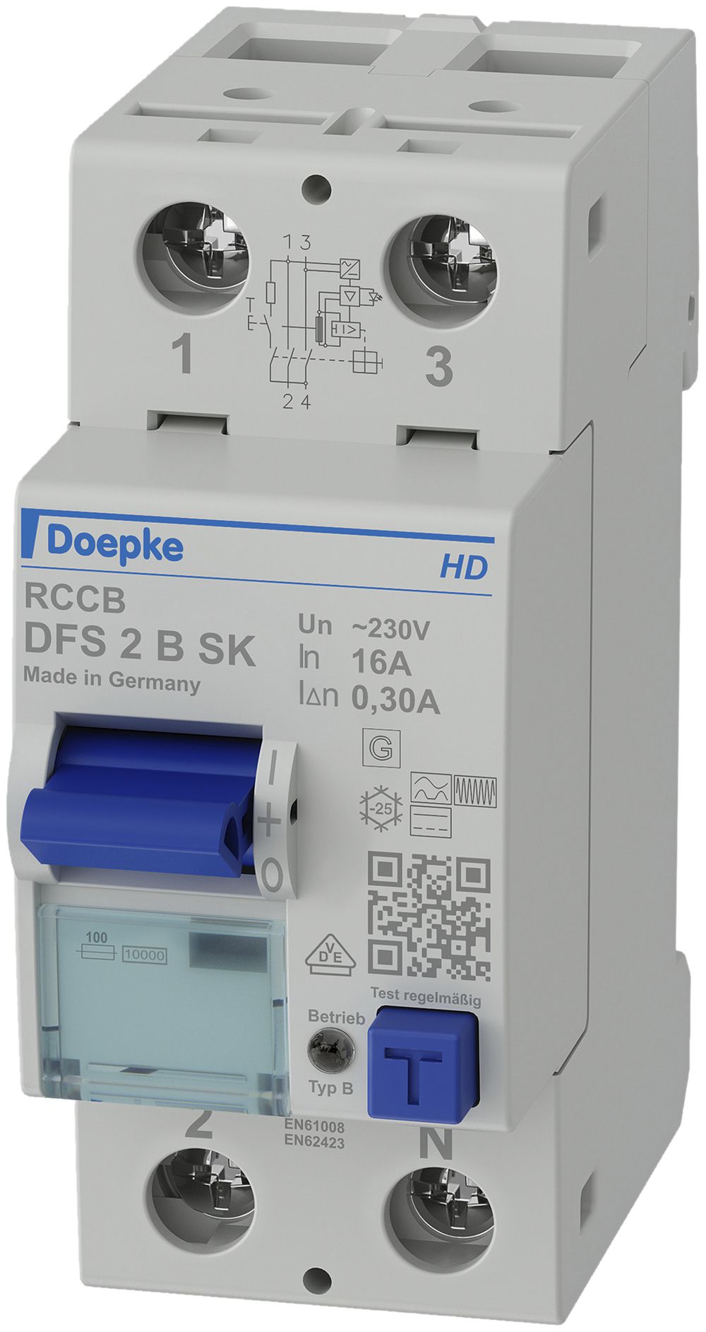 Interrupteur différentiel Doepke 16A 300mA 2L type B SK