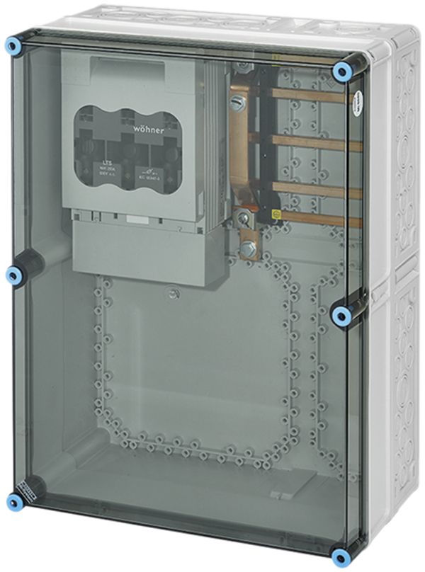 NH-Gehäuse Hensel Mi, 1×NH 1, mit Sammelschiene, 250A, 5-polig