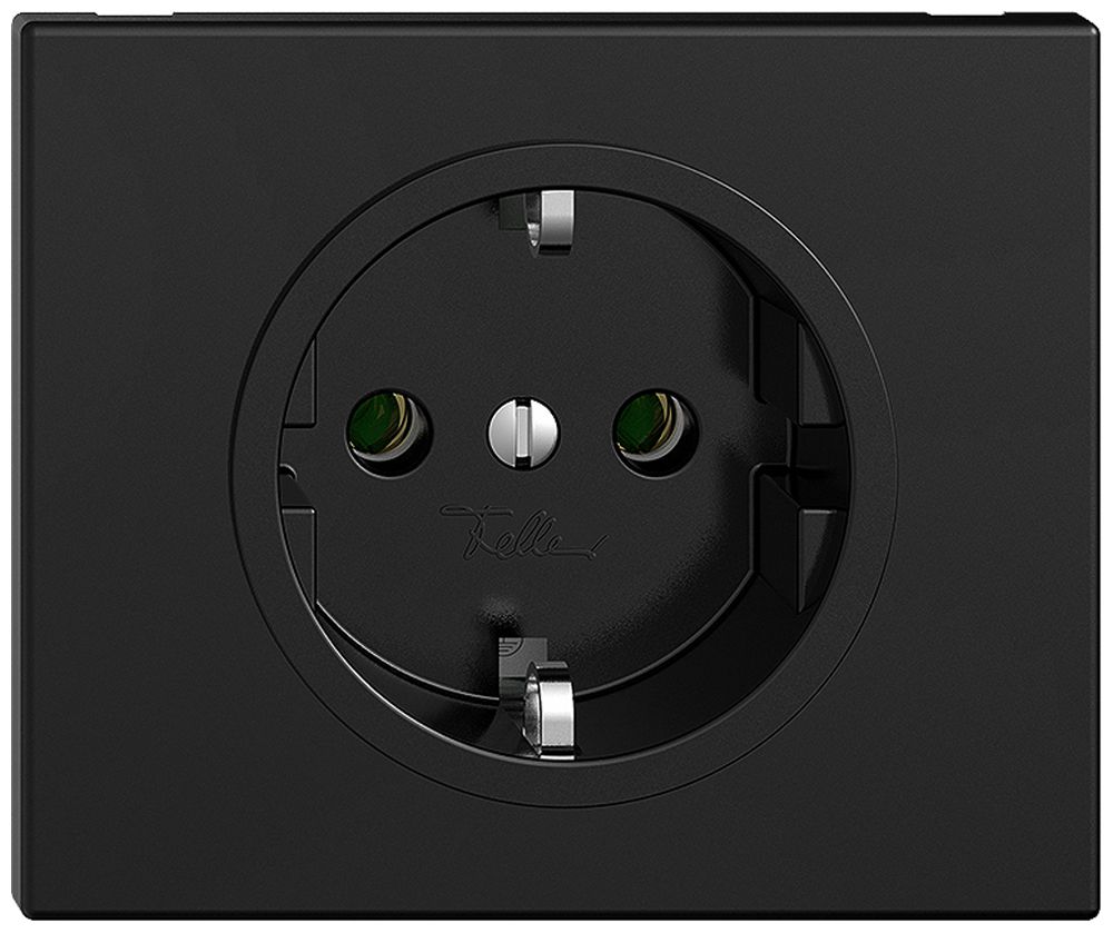 FLF-Steckdose Feller FLF Schuko 16A 230V 75×62.5mm schwarz