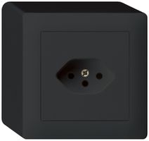 AP-Steckdose kallysto T13 schwarz mit Kinderschutz