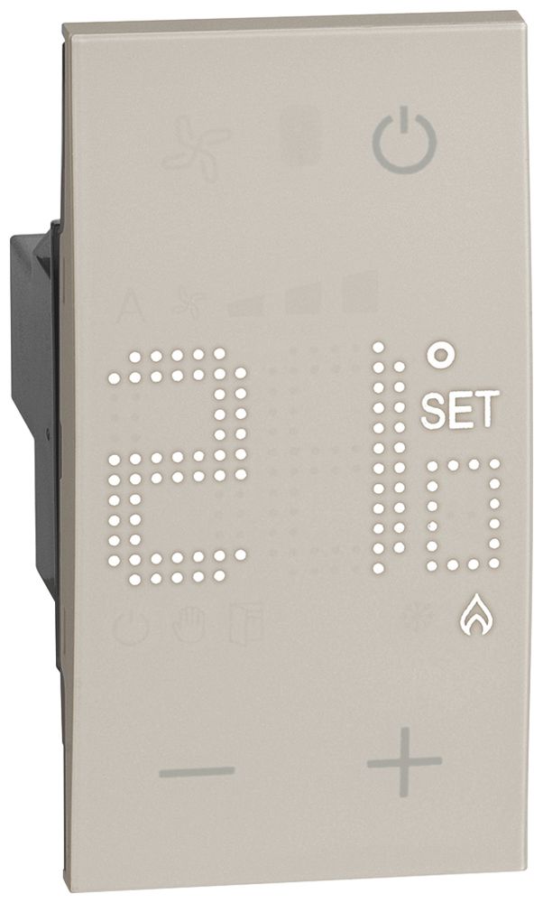 Thermostat Living Now avec display 230V 2 modules sand