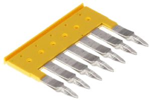 Connexion transversale Weidmüller ZQV 4/7 branché 7L 6.1mm isolé 32A jaune