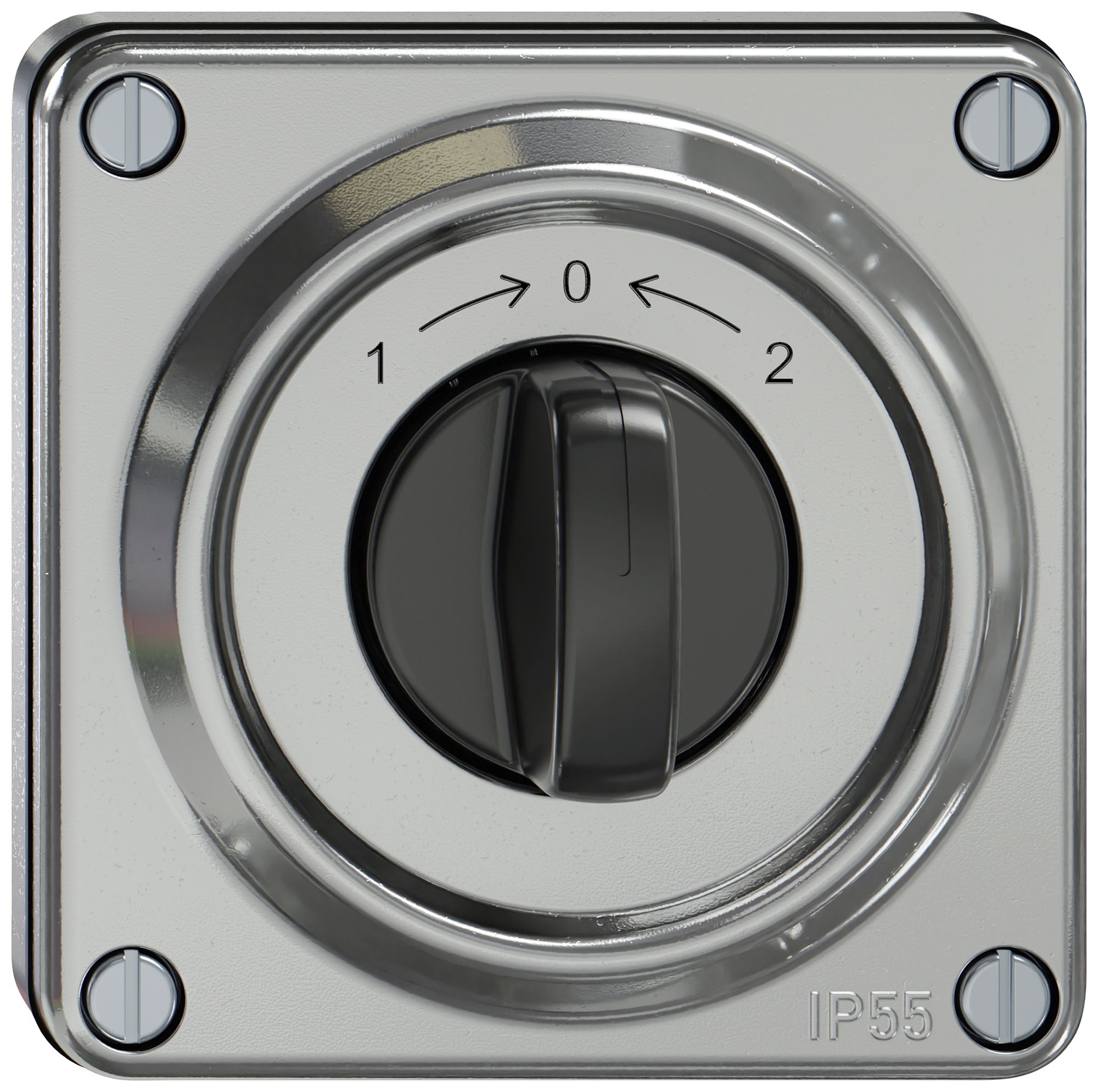 Contact pivotant ENC ELEMENT SNAPFIX® 1P 2F 16A 400V 1<-0->2 87×87×56mm alu