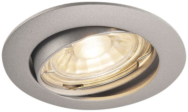 EB-Deckenleuchte SLV PIKA QPAR51, GU10 schwenkbar IP20 silbergrau