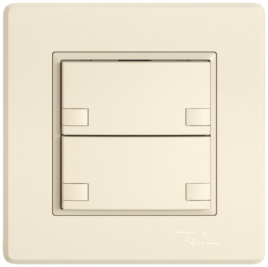 Poussoir KNX RGB ENC EDIZIO.liv SNAPFIX® capteur temp.s.LED 2× comm.2T cr