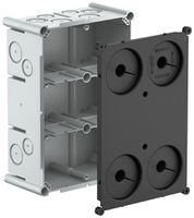 UP-Einlasskasten AGRO 3×2 650°C mit Schutzdeckel, M20/25, grau