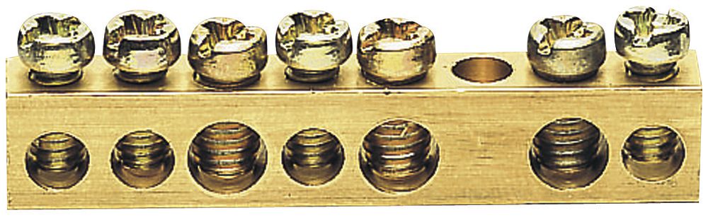 Klemmensteg Hager 3×16/4×10mm² Messing