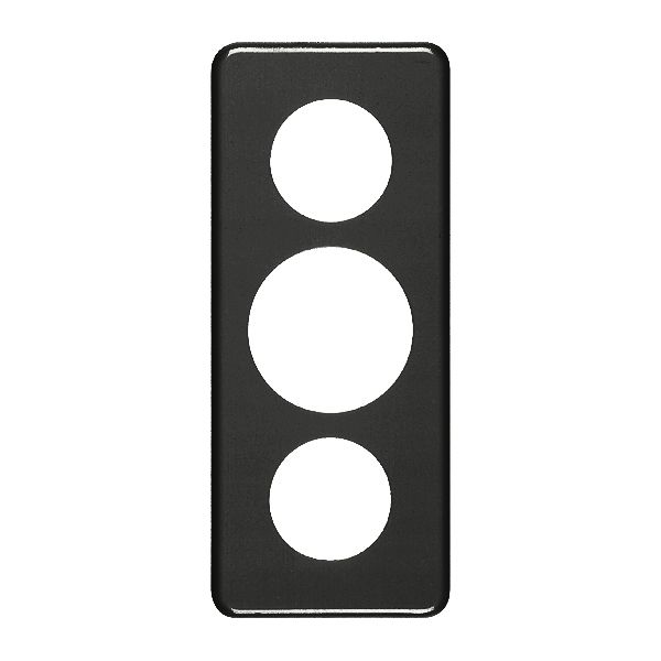 Abdeckplatte 3×1 43-58-43mm schwarz