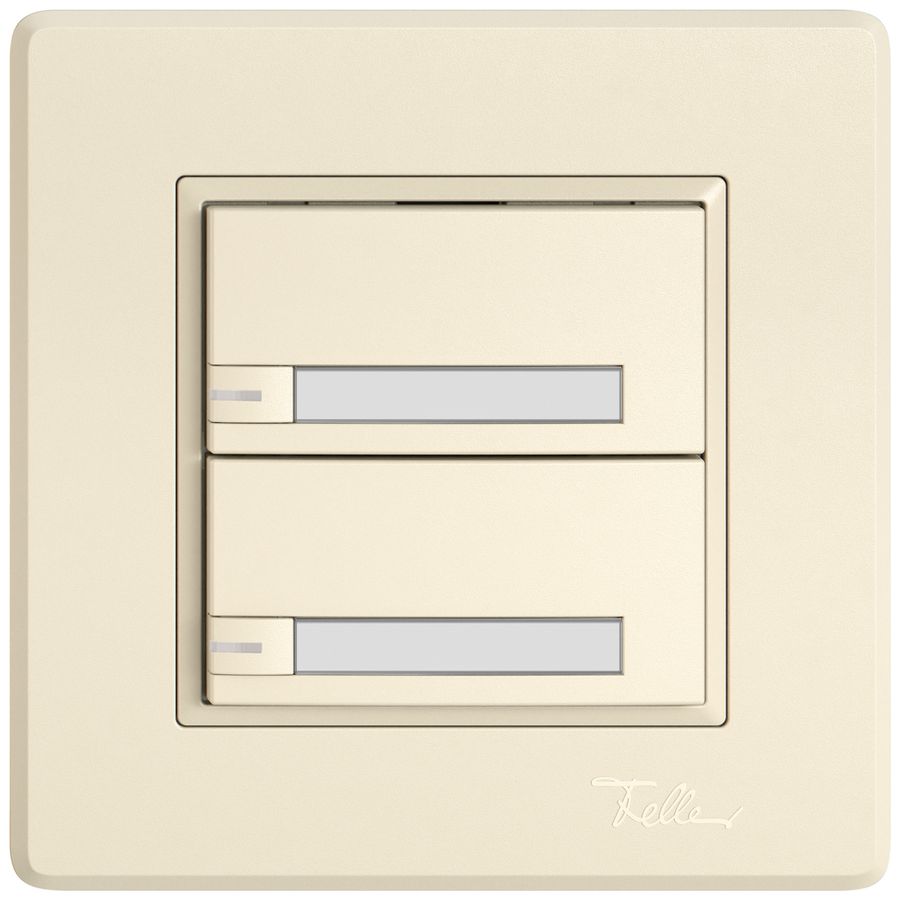 Poussoir KNX RGB ENC EDIZIO.liv SNAPFIX® capteur temp.RGB-LED étiqu.2×com.1T cr