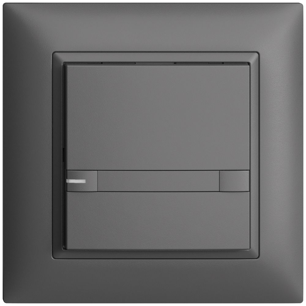 Poussoir ENC KNX 1× EDIZIOdue colore gris foncé RGB avec LED avec insert papier