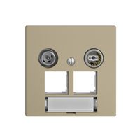 Prise multimédia EDIZIOdue F EASYNET 15dB, p.2×RJ45 S-One, sand