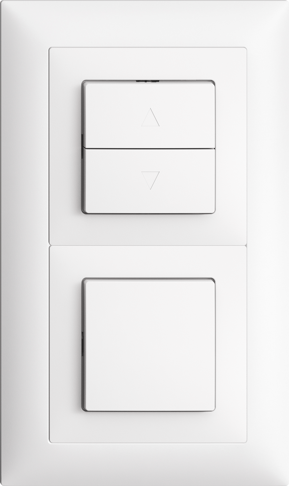 UP-Kombination Edue 2x1, Storenschalter 1K + Taster AR ws