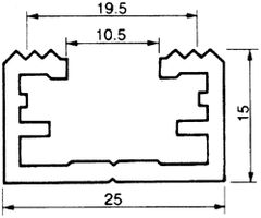 Befestigungsschiene Almatec 25×15mm L=3m gezahnt