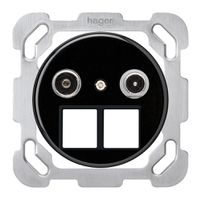 Presa multimedia INC basico TV-R mont.B 11dB 2GHz nero