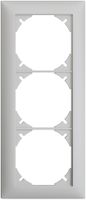 Abdeckrahmen EDIZIOdue 1×3 hellgrau