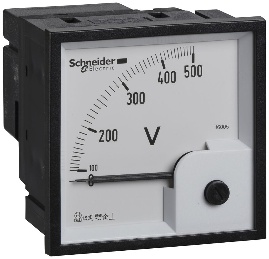 Voltmeter analog 0…500V 72×72