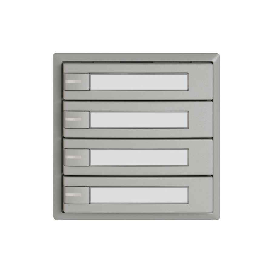 Pulsante KNX RGB EDIZIO.liv SNAPFIX® sensore temp.s.LED targ.4× com.1T grc