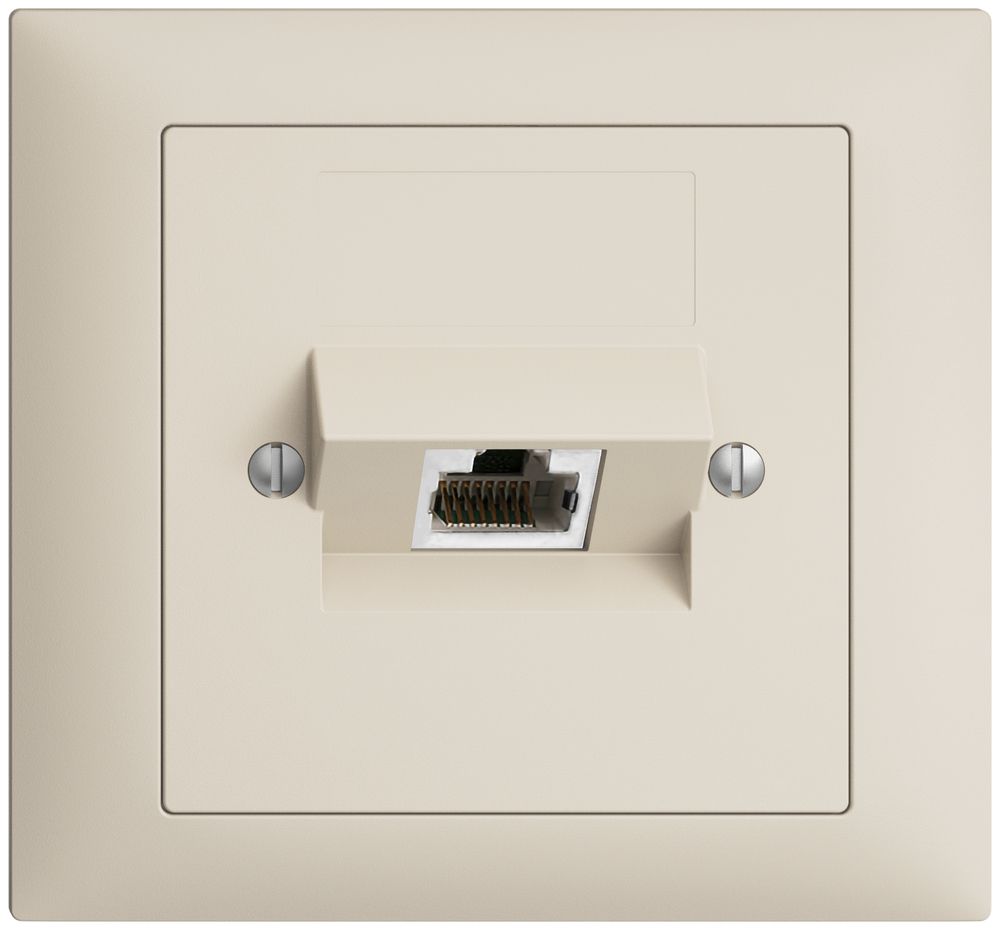EB-Dose 1×RJ45/s 4P ITplus EDIZIOdue crema