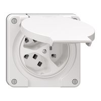 Steckdose NEVO N.CO, 3×T23, IP21, weiss