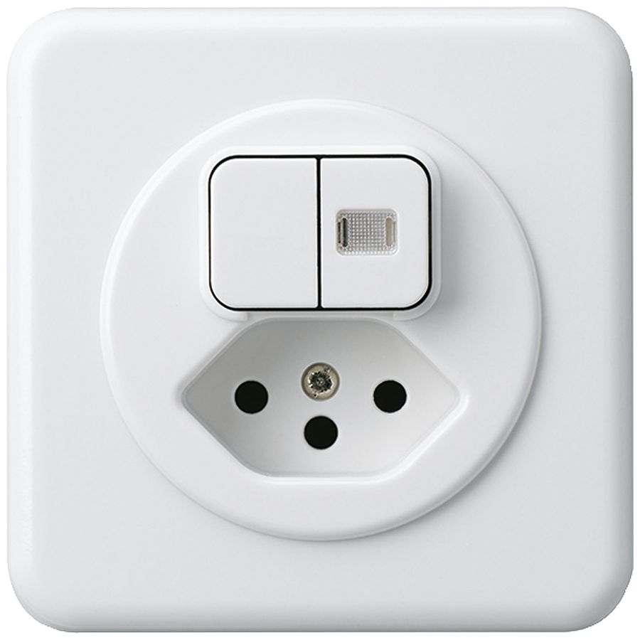 UP-Kombination beleuchtet 1/3+3/1L+Typ 13 basico ws1 Linse