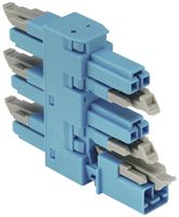 Verteilerblock WINSTA MINI 890 Kodierung: I, 2L, 1 Eingang/5 Ausgänge, blau